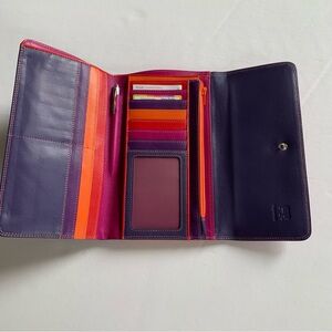 Mywalit Multicolored Leather Wallit with Lots of Space for Cards, Coins, Bills